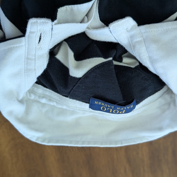 Polo Ralph Lauren Striped Rugby shirt Size women's M? black/white hooded - Picture 6 of 14